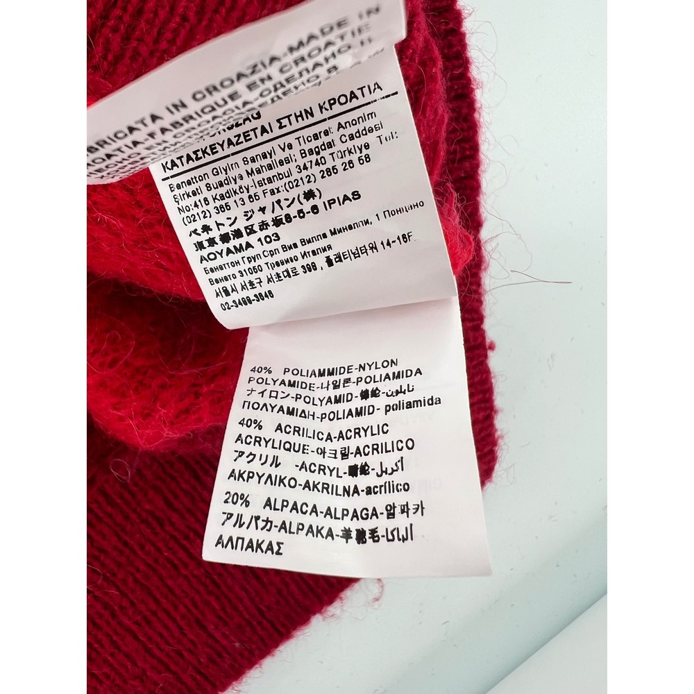 United Colors of Benetton Alpaca Blend Striped Crewneck Sweater Dopamine - Picture 3 of 8